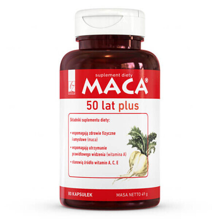 Maca 50 años Plus, 80 cápsulas