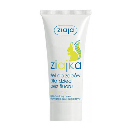 Ziajka, gel dentifrice pour enfants et nourrissons, sans fluor, 50 ml