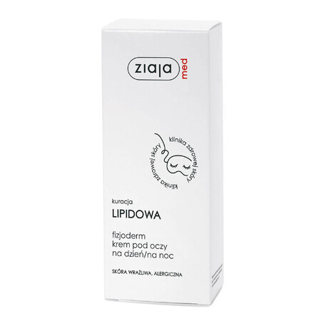 Ziaja Med Lipid Treatment, physioderm eye cream for sensitive skin, day and night, 15 ml.