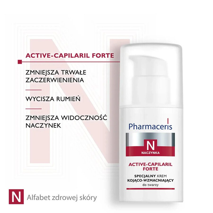 Pharmaceris N Active-Capilaril Forte, Cremă specială pentru față, calmantă și fortifiantă, 30 ml