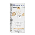 Pharmaceris F Coverage-Correction, fluide délicat à couvrance intense, 02 Sable, SPF 20, 30 ml