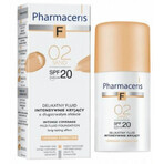 Pharmaceris F Coverage-Correction, fluide délicat à couvrance intense, 02 Sable, SPF 20, 30 ml