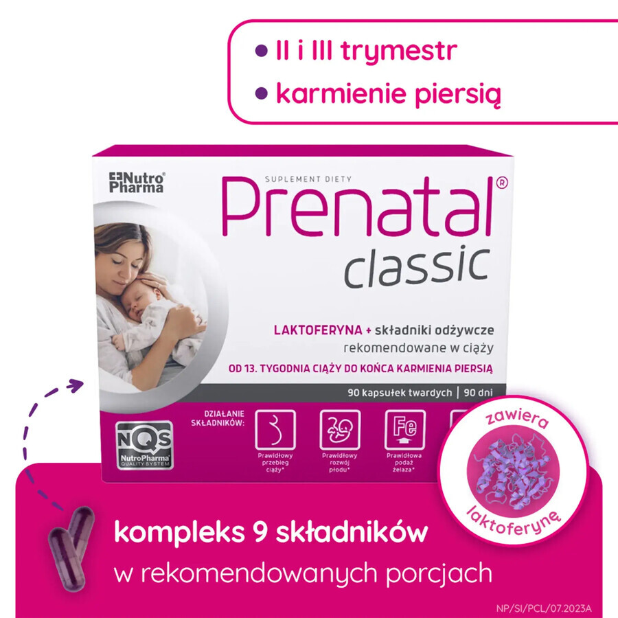 Prenatal Classic, 90 cápsulas duras