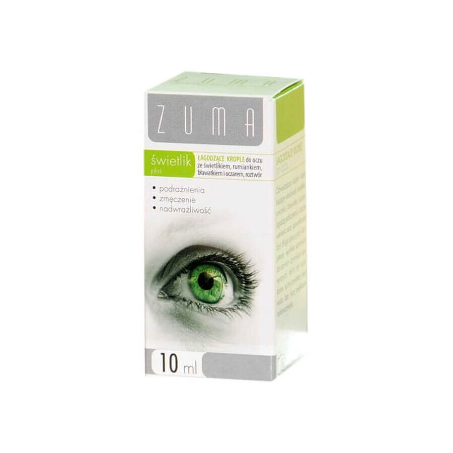 Zuma Świetlik Plus, gotas oftálmicas calmantes, solución, 10 ml