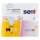 Seni Active Normal, calzoncillos absorbentes, Grande, 100-135 cm, 10 unidades