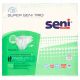 Super Seni Trio, pañales, Mediano, 10 piezas