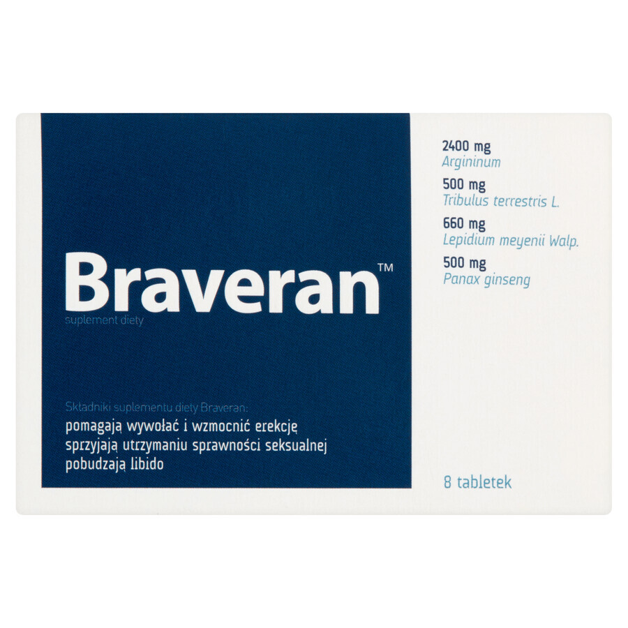 Braveran, 8 comprimidos