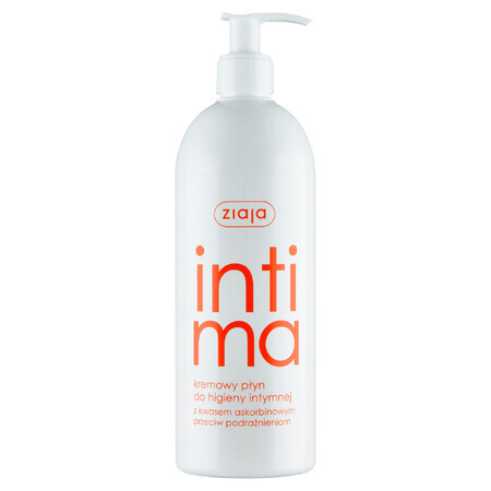 Ziaja Intima, fluido cremoso para la higiene íntima con ácido ascórbico, 500 ml