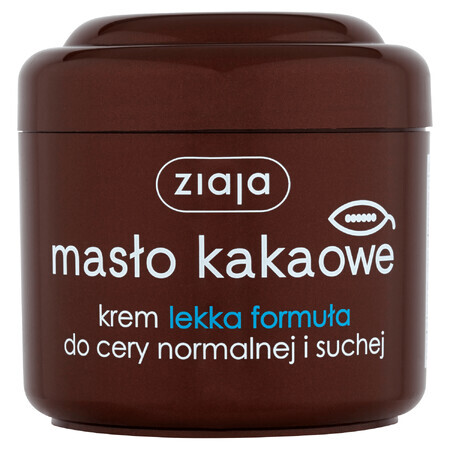 Ziaja Masło Kakaowe, crema de fórmula ligera para piel normal y seca, 200 ml