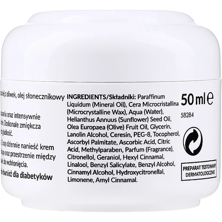 Ziaja Feet, crema nutritiva para manos y pies, 50 ml