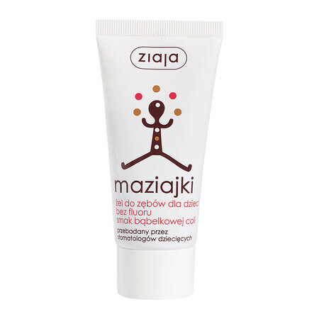 Ziaja Maziajki children's toothpaste, fluoride-free, bubblegum cola flavor, 50 ml