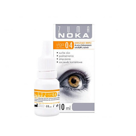 Zuma Noka Eye Relief 0,4%, gotas oculares hidratantes, solución, 10 ml