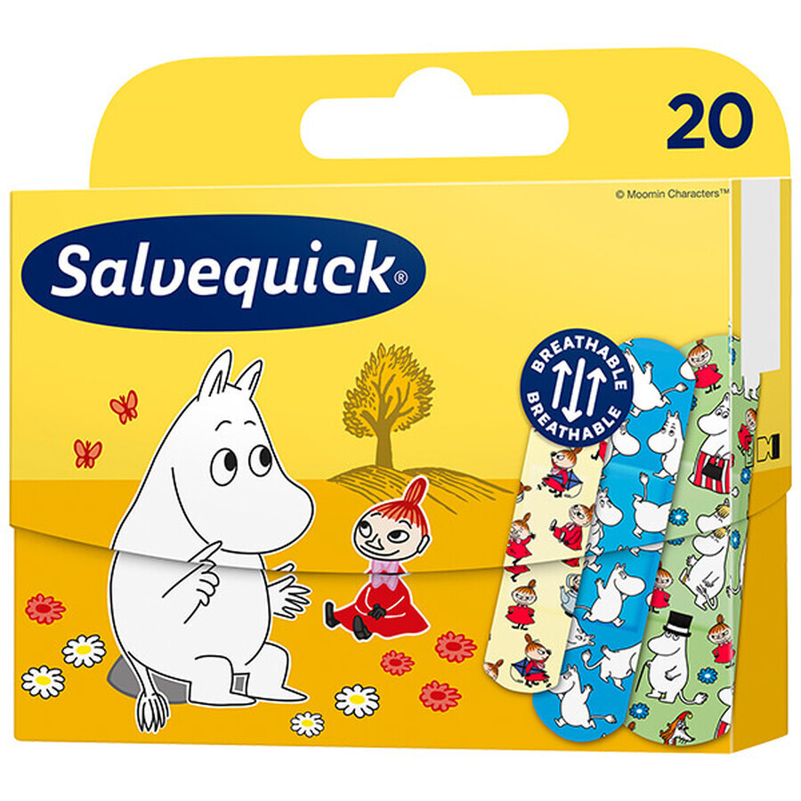 Salvequick, dressing patches, Moominki, 20 pieces