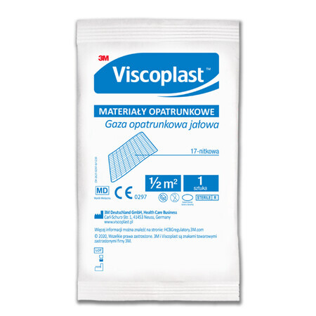 Viscoplast, apósito de gasa, estéril, 17-hilos, 1/2 m2, 1 pieza