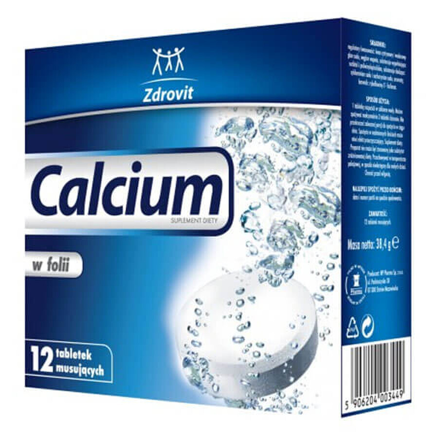 Crushed Calcium in film, 12 effervescent tablets