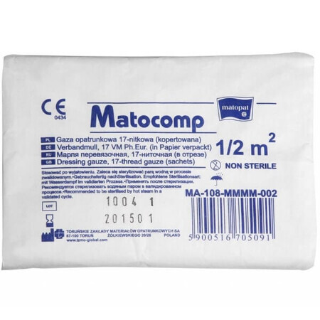 Matopat Matocomp, gasa no estéril, hilo 17, 1/2 m2, 1 pieza