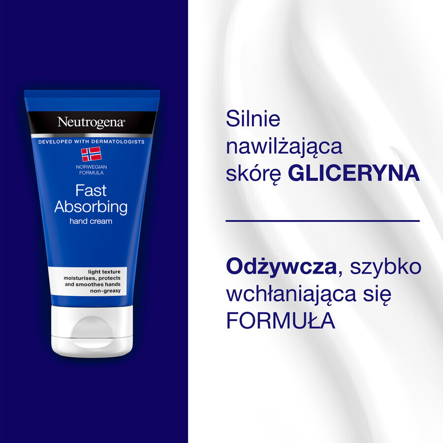 Neutrogena Fórmula Noruega, crema de manos de rápida absorción, 75 ml