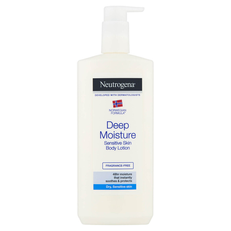 Neutrogena Fórmula Noruega, loción corporal profundamente hidratante, piel seca y sensible, 400 ml