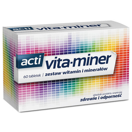 Acti Vita-miner Set of vitamins and minerals, 60 tablets