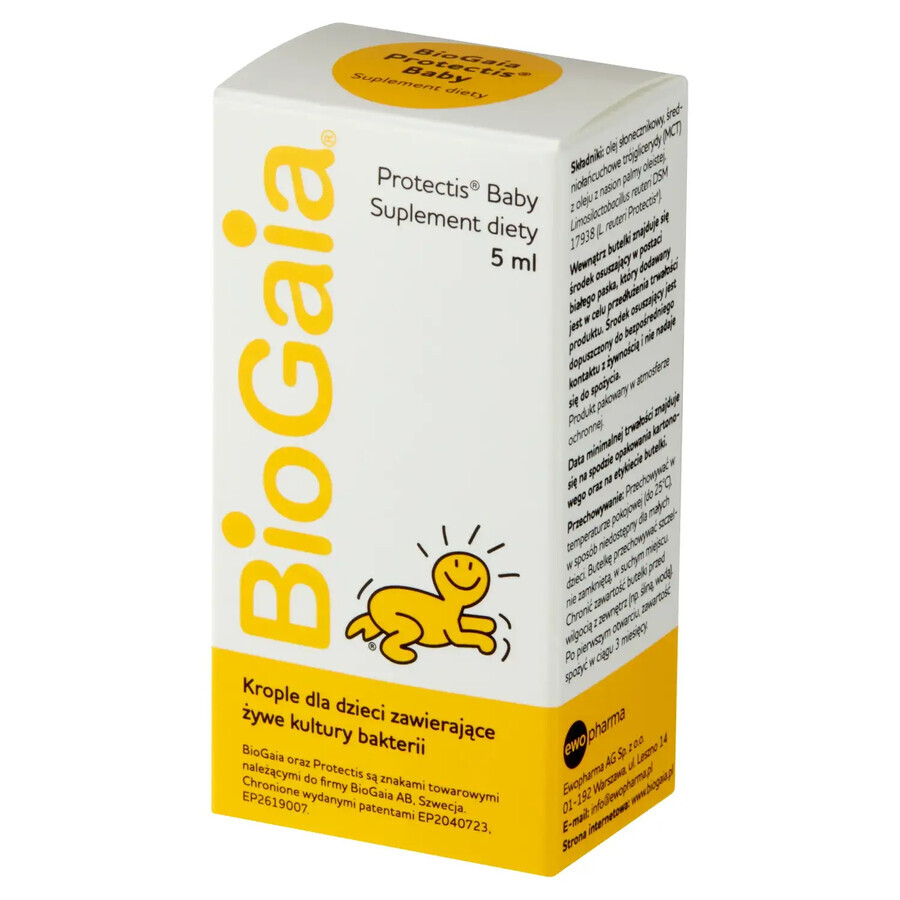 BioGaia Protectis Baby, picături pentru copii, flacon, 5 ml