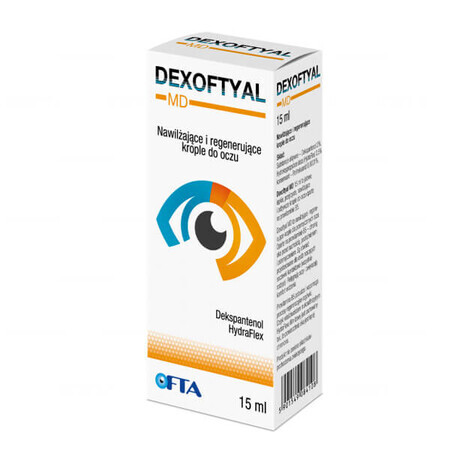 Dexoftyal MD, colirio hidratante y regenerador, 15 ml