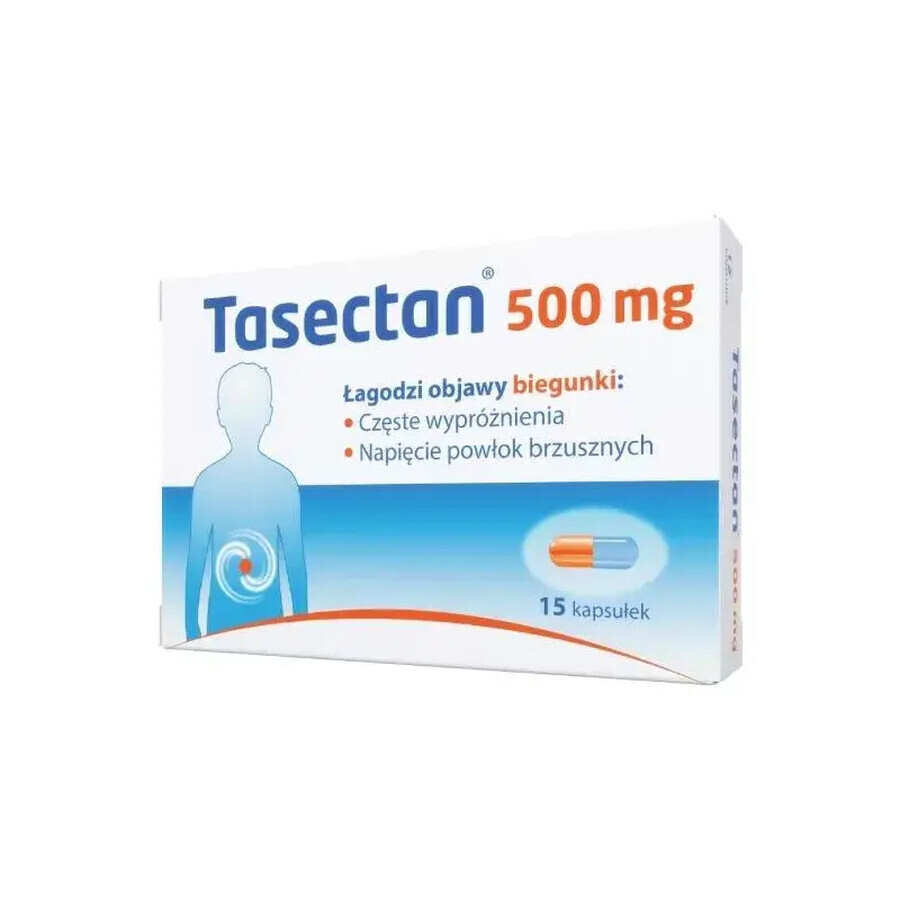 Tasectan 500 mg, 15 cápsulas