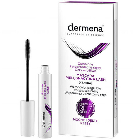 Dermena Lash, mascara renforçant les cils, noir, 10 ml