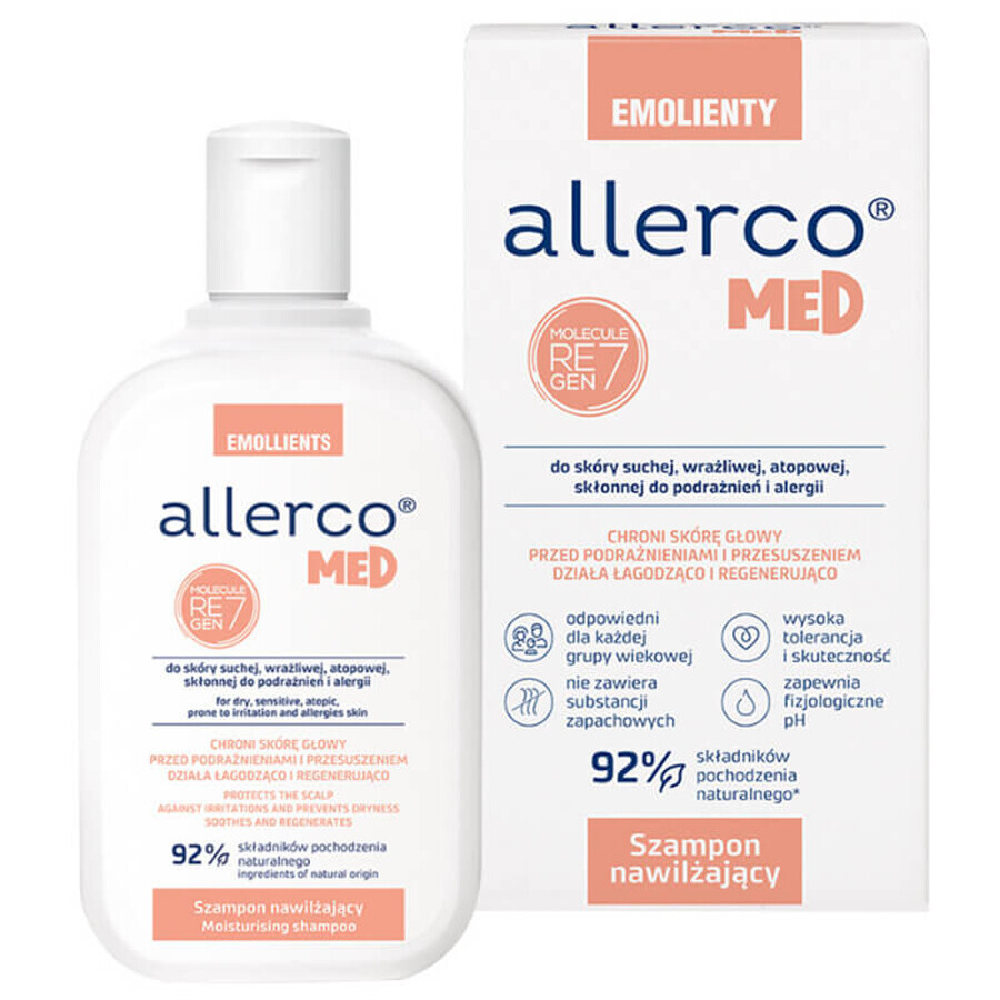 Allerco Med Emolients, champú hidratante, 200 ml