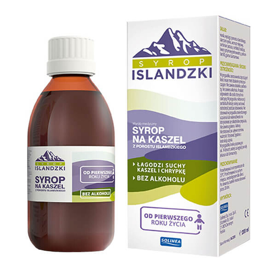 Jarabe islandés para la tos, a partir de 1 año, sin alcohol, 200 ml