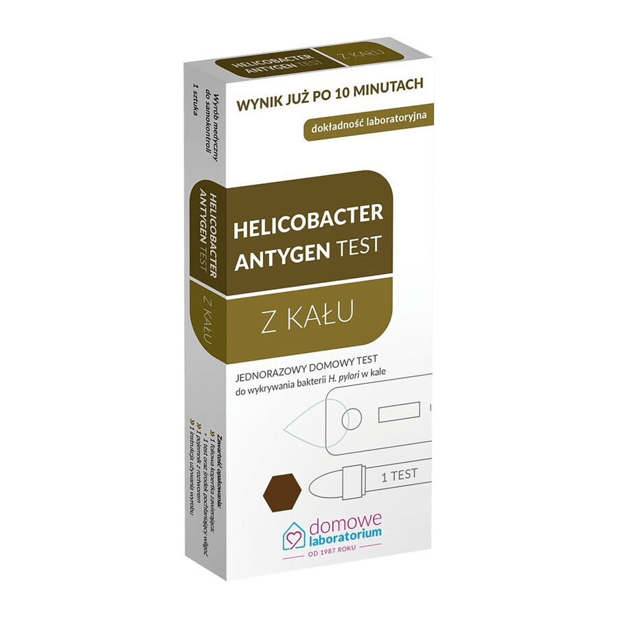 Home Laboratory Helicobacter Antigen Test, prueba casera para la detección de H. pylori en heces, 1 ud.