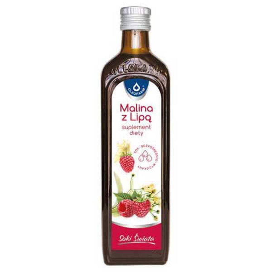 Oleofarm Jus du Monde Framboise au Tilleul, 490 ml