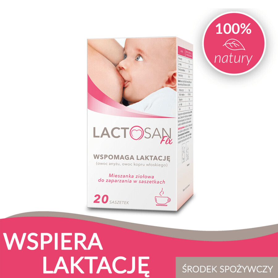 Lactosan Fix, mezcla de infusiones para colar, 1,5 g x 20 bolsitas