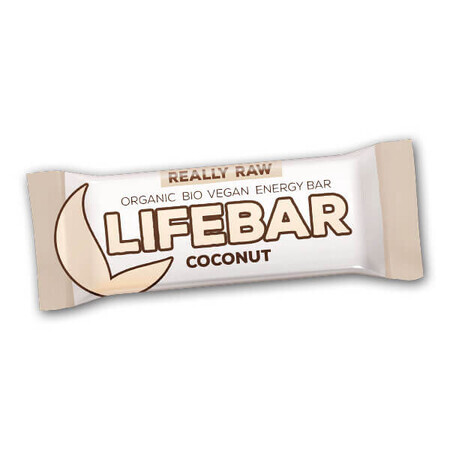 Biologische rauwe kokosreep, 47 g, Lifebar