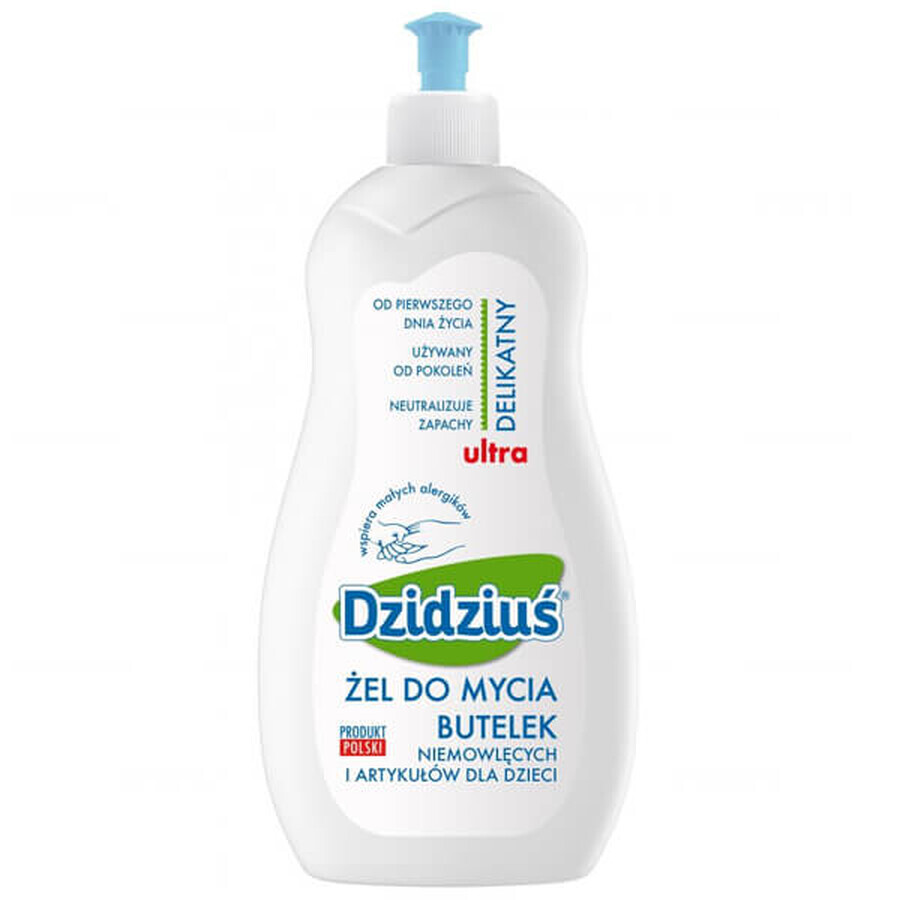 Dzidziuś, gel ultrasuave para lavar biberones y artículos de bebé, 500 ml