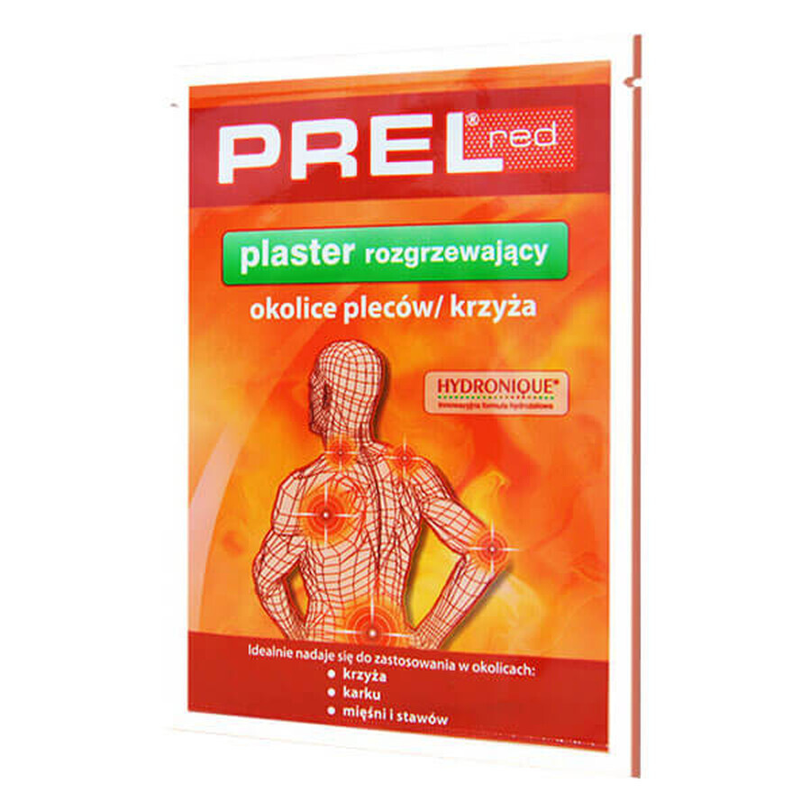 Prel Red, esparadrapo de calentamiento para espalda y sacro, hidrogel, 1 pieza