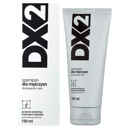 DX2, champú para hombres contra el encanecimiento del cabello oscuro, 150 ml