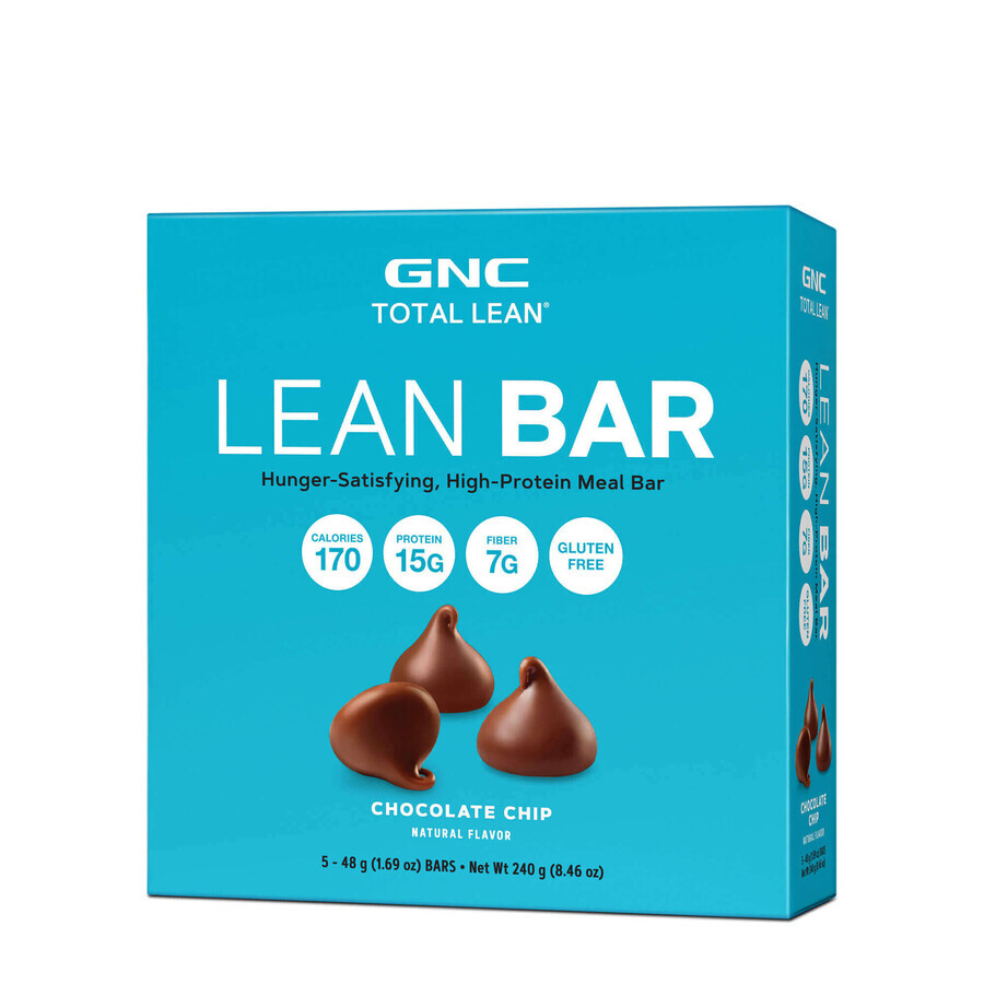 Barre protéinée Total Lean à saveur de pépites de chocolat 496860, 48 g, GNC