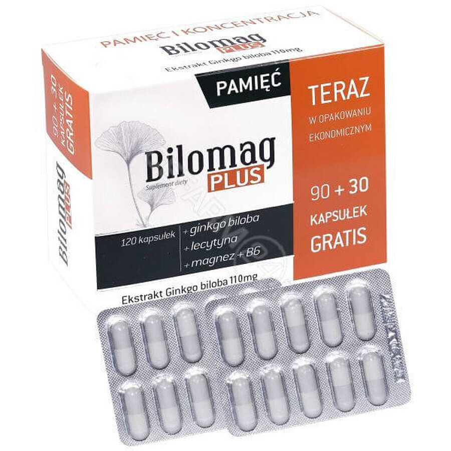 Bilomag Plus, 90 + 30 capsule gratuite