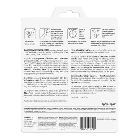 L'Biotica Home Spa, exfoliërend voetmasker, geweekte sokken, 40 ml