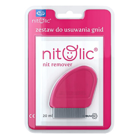 Pipi Nitolic Kit de eliminación de liendres, emulsión, 20 ml + peine