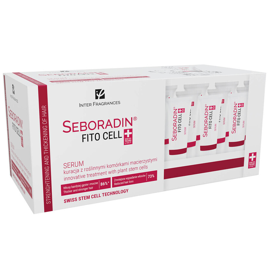 Seboradin FitoCell, suero estimulante del crecimiento capilar, 6 g x 15 tubos