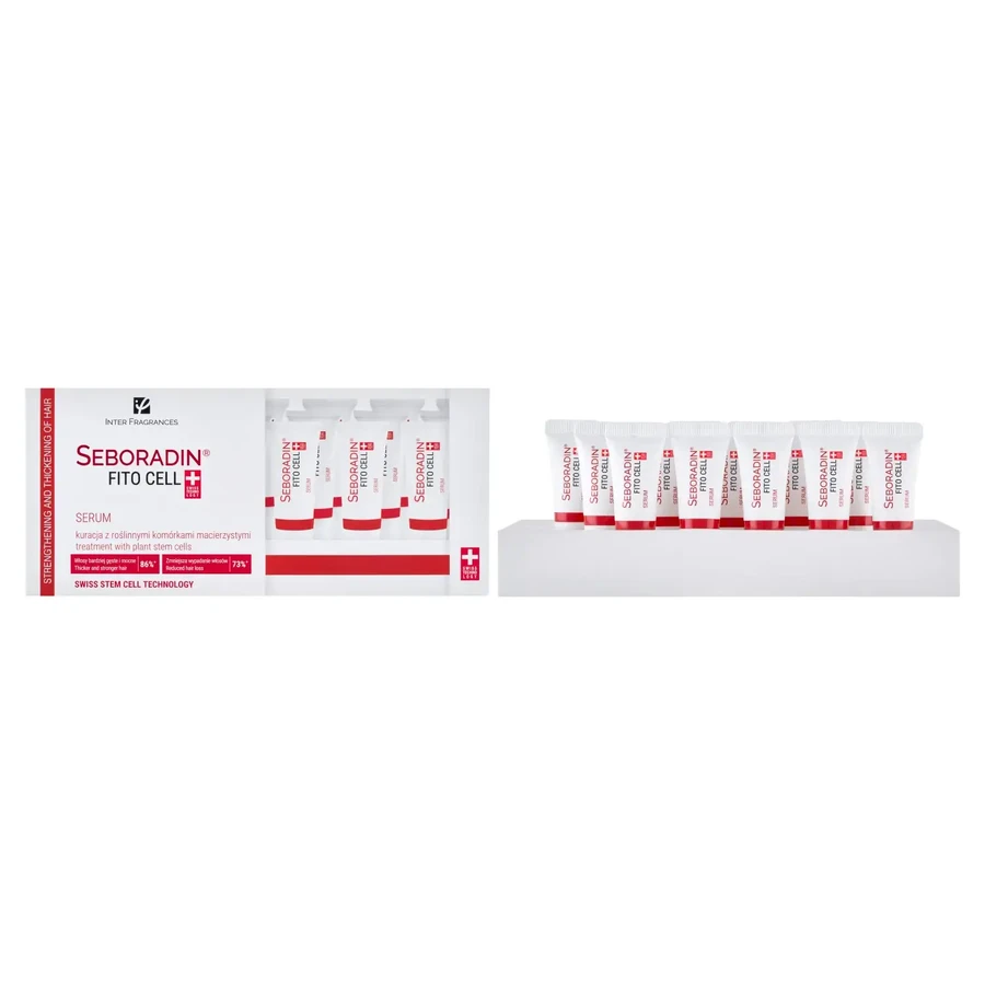 Ser de stimulare a creșterii părului Seboradin FitoCell, 15 fiole x 6 g, Inter Fragrances