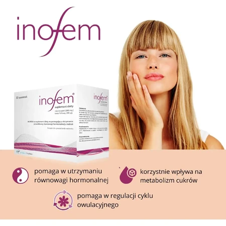 Inofem, Mio-inozitol + Acid folic, 60 pliculețe, Establo Pharma