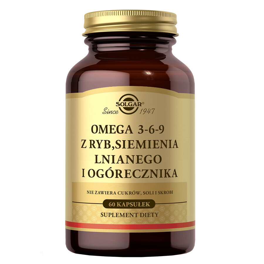 Solgar Omega 3-6-9, 60 cápsulas