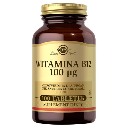 Solgar Vitamina B12 100 µg, 100 comprimidos