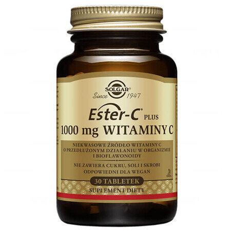 Solgar Ester C Plus 1000 mg Vitamina C, 30 comprimidos