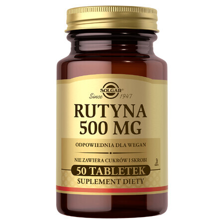 Solgar Rutyna 500 mg, 50 tabletten