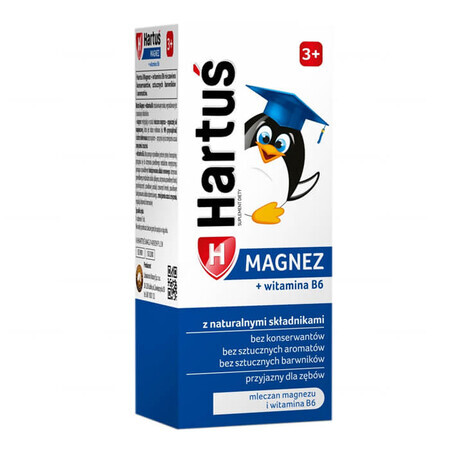 Hartuś Magnesio + Vitamina B6, jarabe para niños mayores de 3 años, 120 ml