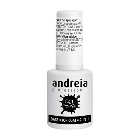 Top Coat 2 in 1 nagelbasis voor gellak, 10.5 ml, Andreia