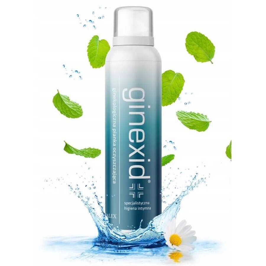 Ginexid, espuma limpiadora ginecológica para la higiene íntima, 150 ml